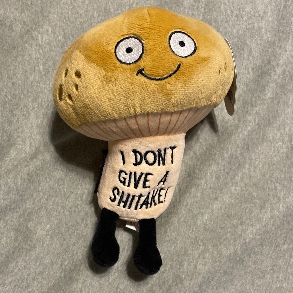 I don’t give a shitake! Mushroom Plush Stuffed Animal NEW